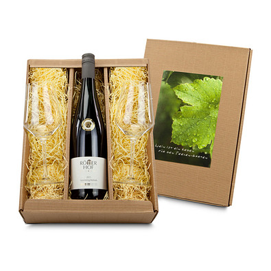 Wein-Set Riesling mit Kristallgläsern