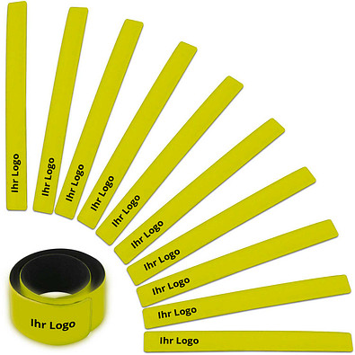 Werbe-Sparset Reflexband Snap, 60-tlg., inkl. Druck, gelb
