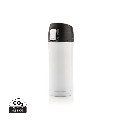 XD COLLECTION Easy-Lock Vakuum-Becher aus RCS recyceltem Stainless-Steel, weiß