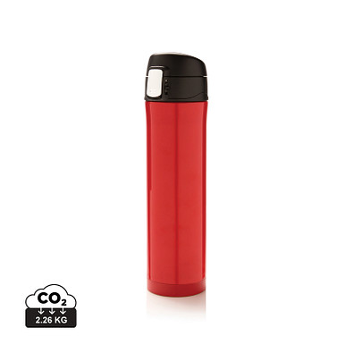 XD COLLECTION Easy Lock Vakuum-Flasche aus RCS recyceltem Stahl, rot