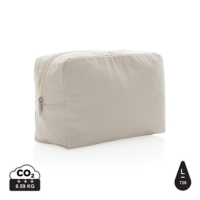 XD COLLECTION Impact Aware™ 285g/m² Kosmetiktasche aus ungefärbtem Canvas, off white