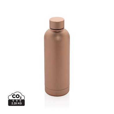 XD COLLECTION Impact Vakuumflasche aus RCS recyceltem Stainless-Steel, braun