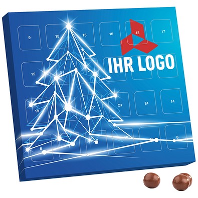 XS Adventskalender Brandt Knusperkugeln Black & White, LED Tanne