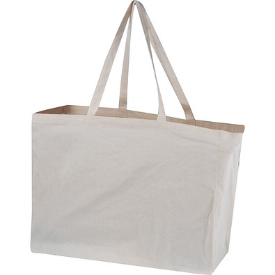 XXL Einkaufstasche mit Bodenfalte, beige