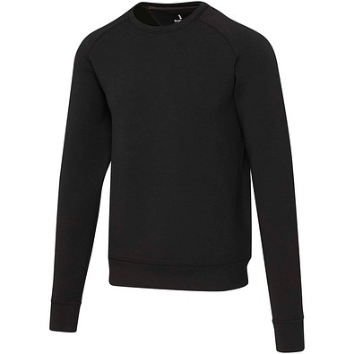 Yukon Sportpullover mit Rundhalsausschnitt und Interlock Strick Unisex, schwarz, XL