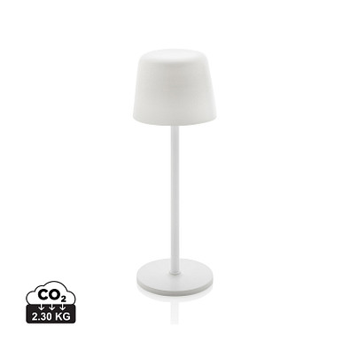 Zenic USB Tischleuchte aus RCS recyceltem Kunststoff, weiß