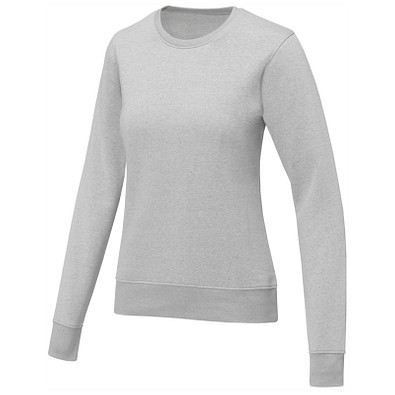 Zenon Damenpullover mit Rundhalsausschnitt, heather grau, S