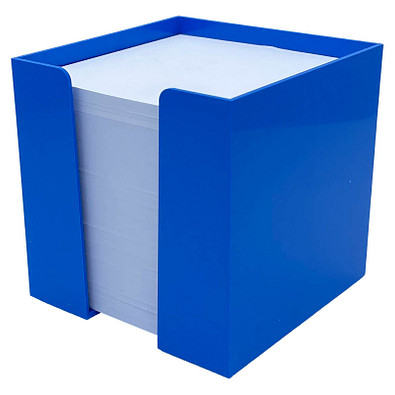 Zettelbox, 10 x 10 x 10 cm, blau