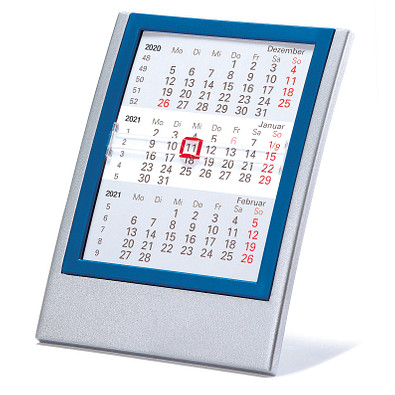 2-Jahres-Kalender Small 2021/2022, Silber/Blau 2-Jahres-Kalender Small 2021/2022, Silber/Blau