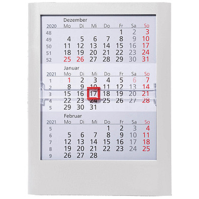 2-Jahres-Tischkalender 2021/2022, Weiß 2-Jahres-Tischkalender 2021/2022, Weiß