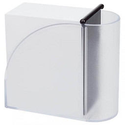 Zettelbox Pintu, schwarz/transparent