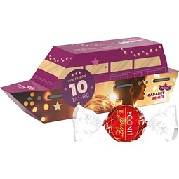 3D-Präsent Schiff, Lindt LINDOR Milchkugeln, inkl. Druck