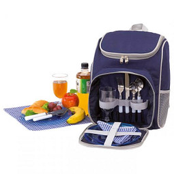 Picknick-Rucksack Snack, Blau/Grau
