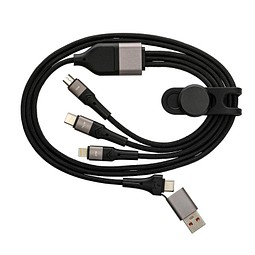 6-in-1 Ladekabel REEVES-CONVERTICS TRIPLE, dunkelgrau