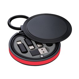6-in-1 Ladekabel REEVES-myCONVERTICS, schwarz/rot