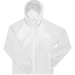 B&C Collection Unisex Windbreaker Jacke, weiß, L