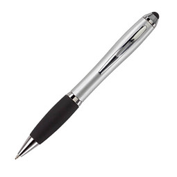 Touch-Pen Kugelschreiber Kuba, blaue Mine, silber