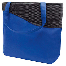 Joytex® Einkaufstasche XL mit Reißverschluss Knobs, blau/schwarz