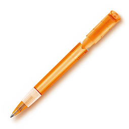 Druckkugelschreiber Genua MADE IN EUROPE, orange/transparent