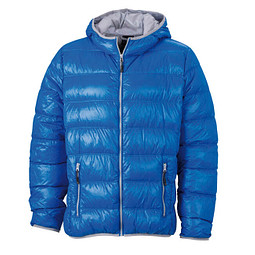 JAMES & NICHOLSON Herren Daunenjacke, blau/silber, L