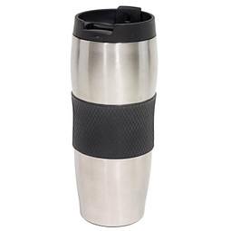 Edelstahl-Isolierbecher Kaffeepause, 400 ml, silber/schwarz