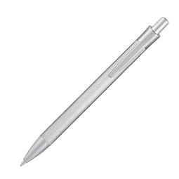 PENKO® Metall-Kugelschreiber Brushed, blaue Mine, silber