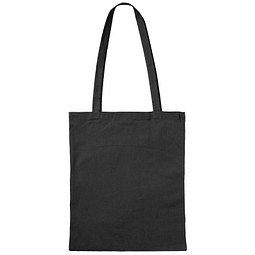 Einkaufstasche Baumwolle, lange Henkel, schwarz