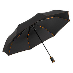 FARE® Automatik Taschenschirm Stylo, schwarz/orange