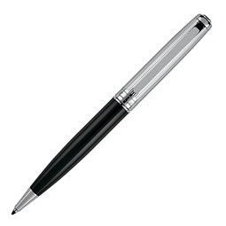 Pierre Cardin Kugelschreiber Didier, schwarze Mine, silber/schwarz