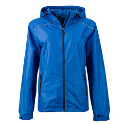 JAMES & NICHOLSON Damen Regenjacke Basic, blau, XL