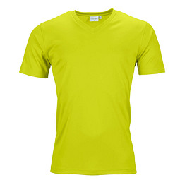 JAMES & NICHOLSON Herren Funktions T-Shirt Active, gelb, L
