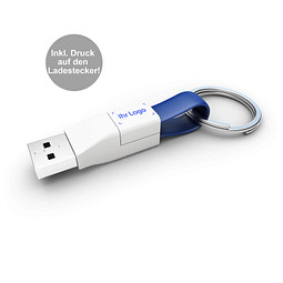 Ladekabel 2in1 ZWEINS® PLUS, weiß/blau