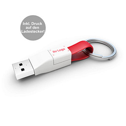 Ladekabel 2in1 ZWEINS® PLUS, weiß/rot