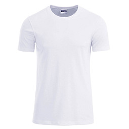 JAMES & NICHOLSON Herren T-Shirt Basic aus Bio-Baumwolle, weiß, XL