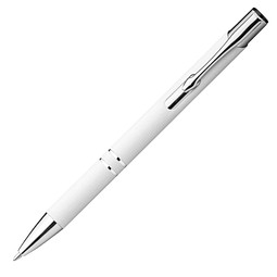 LANCE® Softtouch Metallkugelschreiber Santa Cruz, blaue Mine, weiß