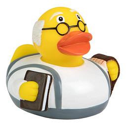 Schnabels® Bade-Ente Opa, gelb/weiß