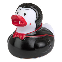 Schnabels® Bade-Ente Dracula, weiß/schwarz