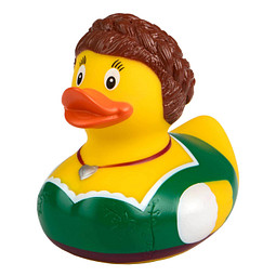 Schnabels® Bade-Ente Bayerin im Dirndl, gelb/grün