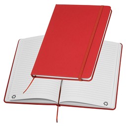 A5 Notizbuch aus Recyclingpapier , rot