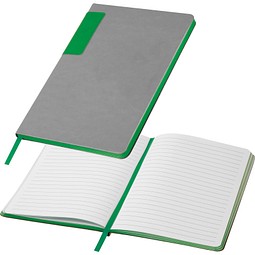 A5 Notizbuch mit farbigem Schnitt EVAN, grün