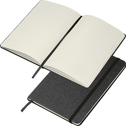 Notizbuch mit Kartonumschlag, DIN A5, schwarz