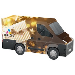 Adventskalender Transporter, Alpenmilch-Schokotäfelchen, Gold-Paket