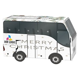 Adventskalender Bus, Lindt Schokotäfelchen, Tannenzweige