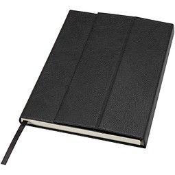 Alejandra A5 Hardcover Notizbuch aus recyceltem Leder, schwarz