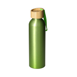 Aluminiumflasche Bamboo 0,6 l, lime/natur