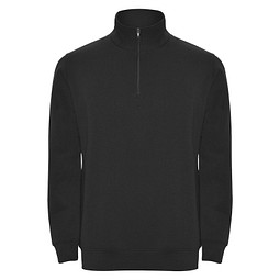 Aneto Pullover mit Viertelreißverschluss, schwarz, 3XL