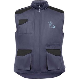 Armada Arbeitsweste mit mehreren Taschen, blei-schwarz, 2XL
