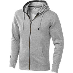 ELEVATE Herren Kapuzensweatjacke Arora, grau meliert, XXL