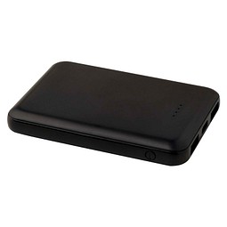Asama 5000 mAh Typ-C Powerbank aus recyceltem Kunststoff, schwarz