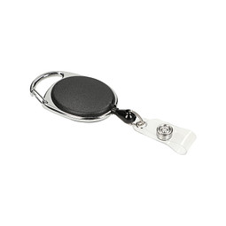 Ausweishalter Badge, schwarz/silber